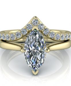 Marquise Cut Solitaire Moissanite Ring #GTJ3907-marquise-fo-y - Image 11