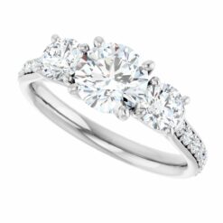 GTJ950 round 6.5mm white gold platinum 5 | Gerry The Jeweler