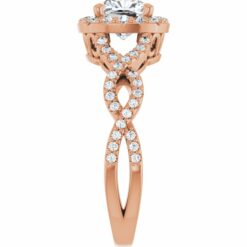 GTJ1159 cushion 6x6mm rose gold 4 | Gerry The Jeweler