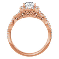GTJ1159 cushion 6x6mm rose gold 2 | Gerry The Jeweler