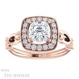 Cushion Cut Forever One Moissanite Engagement Ring #GTJ1000-cushion-fo-r 1 Cushion Cut Forever One Moissanite Engagement Ring #GTJ1000-cushion-fo-r