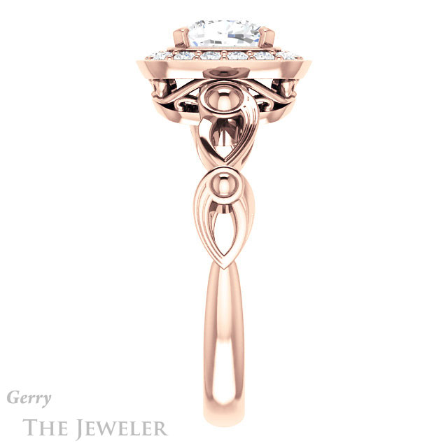 Cushion Cut Forever One Moissanite Engagement Ring #GTJ1000-cushion-fo-r 3 Cushion Cut Forever One Moissanite Engagement Ring #GTJ1000-cushion-fo-r