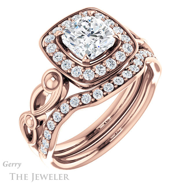 Cushion Cut Forever One Moissanite Engagement Ring #GTJ1000-cushion-fo-r 6 Cushion Cut Forever One Moissanite Engagement Ring #GTJ1000-cushion-fo-r
