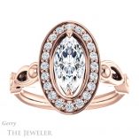 Marquise Cut Forever One Moissanite Engagement Ring #GTJ1000-marquise-fb-r 1 Marquise Cut Forever Brilliant Moissanite Engagement Ring #GTJ1000-marquise-fb-r