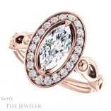 Marquise Cut Forever One Moissanite Engagement Ring #GTJ1000-marquise-fb-r 5 Marquise Cut Forever Brilliant Moissanite Engagement Ring #GTJ1000-marquise-fb-r