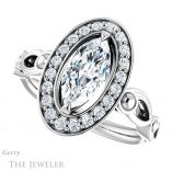 Marquise Cut Forever One Moissanite Engagement Ring #GTJ1000-marquise-fb-w 5 Marquise Cut Forever Brilliant Moissanite Engagement Ring #GTJ1000-marquise-fb-w
