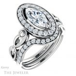 Marquise Cut Forever One Moissanite Engagement Ring #GTJ1000-marquise-fb-w 6 Marquise Cut Forever Brilliant Moissanite Engagement Ring #GTJ1000-marquise-fb-w