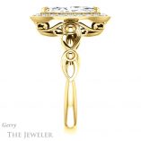 Marquise Cut Forever One Moissanite Engagement Ring #GTJ1000-marquise-fb-y 3 Marquise Cut Forever Brilliant Moissanite Engagement Ring #GTJ1000-marquise-fb-y
