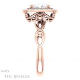 Oval Shaped Forever One Moissanite Engagement Ring #GTJ1000-oval-fo-r
