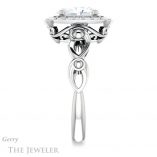 Oval Shaped Forever One Moissanite Engagement Ring #GTJ1000-oval-fo-w 3 Oval Shaped Forever One Moissanite Engagement Ring #GTJ1000-oval-fo-w
