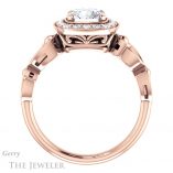 Round Cut Forever One Moissanite Engagement Ring #GTJ1000-round-fo-r