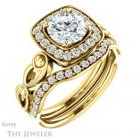 Round Cut Forever One Moissanite Engagement Ring #GTJ1000-round-fo-y 6 Round Cut Forever One Moissanite Engagement Ring #GTJ1000-round-fo-y