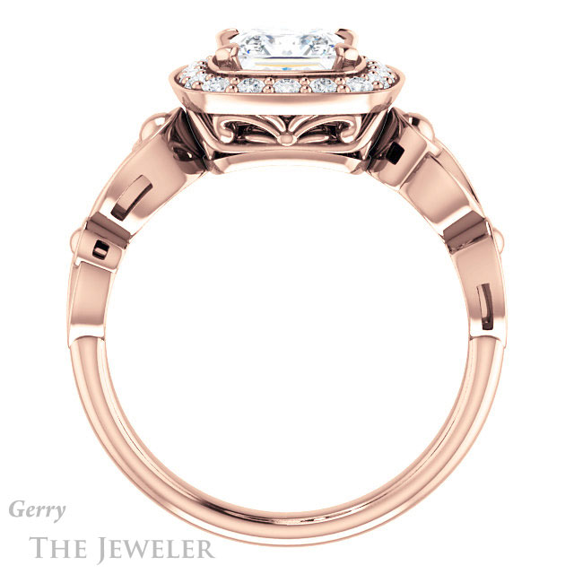 Princess Cut Forever One Moissanite Engagement Ring #GTJ1000-square-fo-r