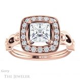 Princess Cut Forever One Moissanite Engagement Ring #GTJ1000-square-fo-r
