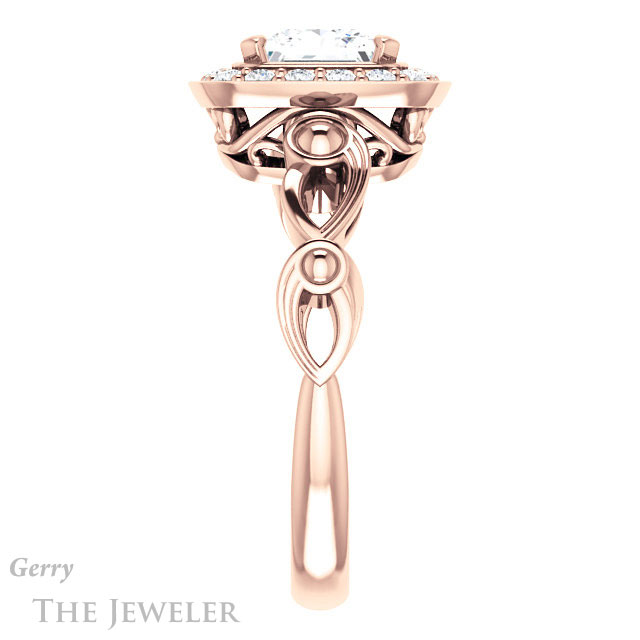 Princess Cut Forever One Moissanite Engagement Ring #GTJ1000-square-fo-r