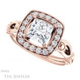 Princess Cut Forever One Moissanite Engagement Ring #GTJ1000-square-fo-r