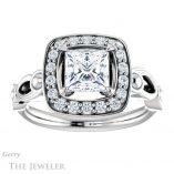 Princess Cut Forever One Moissanite Engagement Ring #GTJ1000-square-fo-w 1 Princess Cut Forever One Moissanite Engagement Ring #GTJ1000-square-fo-w