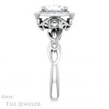 Princess Cut Forever One Moissanite Engagement Ring #GTJ1000-square-fo-w 3 Princess Cut Forever One Moissanite Engagement Ring #GTJ1000-square-fo-w