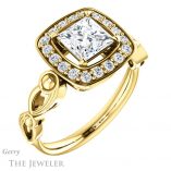 Princess Cut Forever One Moissanite Engagement Ring #GTJ1000-square-fo-y 4 Princess Cut Forever One Moissanite Engagement Ring #GTJ1000-square-fo-y