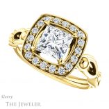 Princess Cut Forever One Moissanite Engagement Ring #GTJ1000-square-fo-y 5 Princess Cut Forever One Moissanite Engagement Ring #GTJ1000-square-fo-y