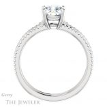Cushion Cut Forever One Moissanite Engagement Ring #GTJ1004-cushion-fo-w 2 Cushion Cut Forever One Moissanite Engagement Ring #GTJ1004-cushion-fo-w