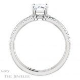 Emerald Cut Forever One Moissanite Engagement Ring #GTJ1004-emerald-fb-w 2 Emerald Cut Forever Brilliant Moissanite Engagement Ring #GTJ1004-emerald-fb-w