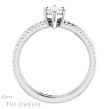 Marquise Cut Forever One Moissanite Engagement Ring #GTJ1004-marquise-fb-w 2 Marquise Cut Forever Brilliant Moissanite Engagement Ring #GTJ1004-marquise-fb-w