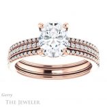 Oval Shaped Forever One Moissanite Engagement Ring #GTJ1004-oval-fo-r