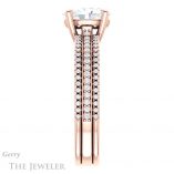 Oval Shaped Forever One Moissanite Engagement Ring #GTJ1004-oval-fo-r