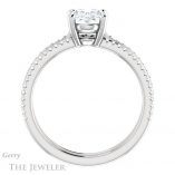 Oval Shaped Forever One Moissanite Engagement Ring #GTJ1004-oval-fo-w 2 Oval Shaped Forever One Moissanite Engagement Ring #GTJ1004-oval-fo-w