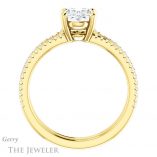 Oval Shaped Forever One Moissanite Engagement Ring #GTJ1004-oval-fo-y