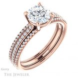 Round Cut Forever One Moissanite Engagement Ring #GTJ1004-round-fo-r 4 Round Cut Forever One Moissanite Engagement Ring #GTJ1004-round-fo-r