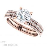 Round Cut Forever One Moissanite Engagement Ring #GTJ1004-round-fo-r 5 Round Cut Forever One Moissanite Engagement Ring #GTJ1004-round-fo-r