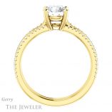 Round Cut Forever One Moissanite Engagement Ring #GTJ1004-round-fo-y 2 Round Cut Forever One Moissanite Engagement Ring #GTJ1004-round-fo-y