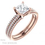 Princess Cut Forever One Moissanite Engagement Ring #GTJ1004-square-fo-r