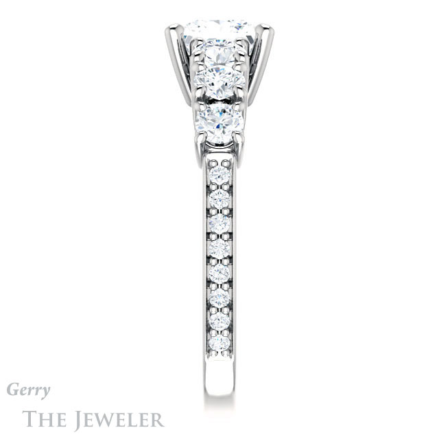 Princess Cut Forever One Moissanite Engagement Ring #GTJ1005-square-fo-w | Gerry The Jeweler Princess Cut Forever One Moissanite Engagement Ring #GTJ1005-square-fo-w