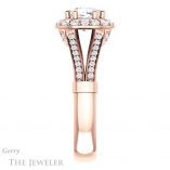 Cushion Cut Forever One Moissanite Engagement Ring #GTJ1006-cushion-fo-r