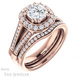 Cushion Cut Forever One Moissanite Engagement Ring #GTJ1006-cushion-fo-r