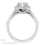 Cushion Cut Forever One Moissanite Engagement Ring #GTJ1006-cushion-fo-w 2 Cushion Cut Forever One Moissanite Engagement Ring #GTJ1006-cushion-fo-w