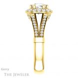 Cushion Cut Forever One Moissanite Engagement Ring #GTJ1006-cushion-fo-y