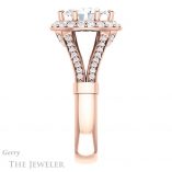 Oval Shaped Forever One Moissanite Engagement Ring #GTJ1006-oval-fo-r
