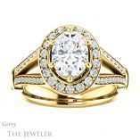 Oval Shaped Forever One Moissanite Engagement Ring #GTJ1006-oval-fo-y 1 Oval Shaped Forever One Moissanite Engagement Ring #GTJ1006-oval-fo-y