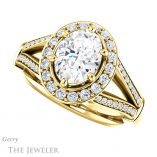 Oval Shaped Forever One Moissanite Engagement Ring #GTJ1006-oval-fo-y 5 Oval Shaped Forever One Moissanite Engagement Ring #GTJ1006-oval-fo-y