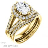 Oval Shaped Forever One Moissanite Engagement Ring #GTJ1006-oval-fo-y 6 Oval Shaped Forever One Moissanite Engagement Ring #GTJ1006-oval-fo-y