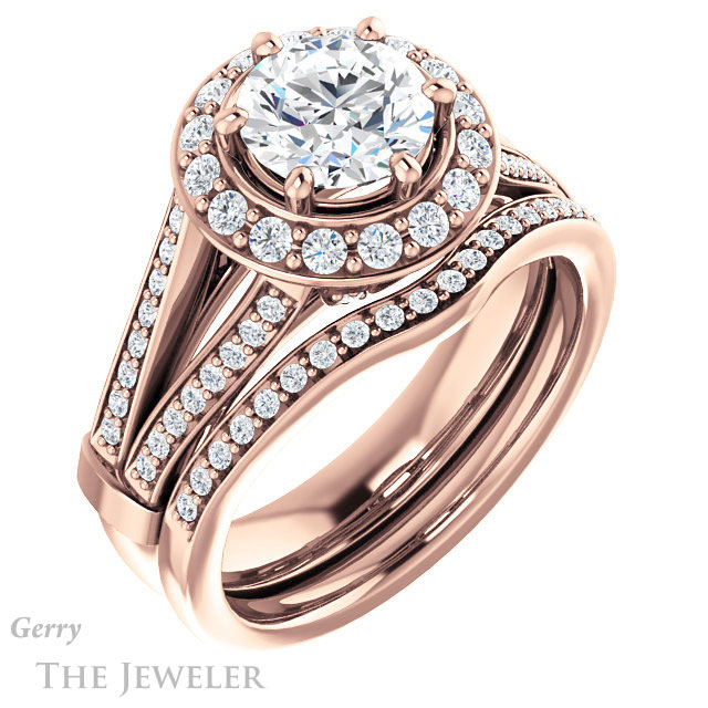 Round Cut Forever One Moissanite Engagement Ring #GTJ1006-round-fo-r 6 Round Cut Forever One Moissanite Engagement Ring #GTJ1006-round-fo-r