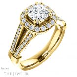 Princess Cut Forever One Moissanite Engagement Ring #GTJ1006-square-fo-y 4 Princess Cut Forever One Moissanite Engagement Ring #GTJ1006-square-fo-y