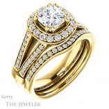 Princess Cut Forever One Moissanite Engagement Ring #GTJ1006-square-fo-y 6 Princess Cut Forever One Moissanite Engagement Ring #GTJ1006-square-fo-y