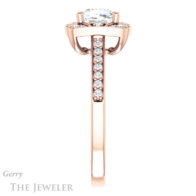 Cushion Cut Forever One Moissanite Engagement Ring #GTJ1009-cushion-fo-r 3 Cushion Cut Forever One Moissanite Engagement Ring #GTJ1009-cushion-fo-r