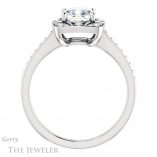 Cushion Cut Forever One Moissanite Engagement Ring #GTJ1009-cushion-fo-w 2 Cushion Cut Forever One Moissanite Engagement Ring #GTJ1009-cushion-fo-w