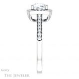 Cushion Cut Forever One Moissanite Engagement Ring #GTJ1009-cushion-fo-w 3 Cushion Cut Forever One Moissanite Engagement Ring #GTJ1009-cushion-fo-w